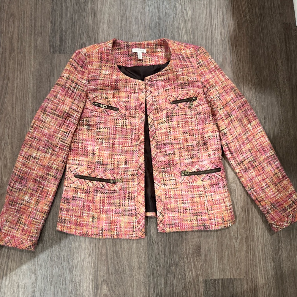 Madison Women's Multicolor Tweed Blazer